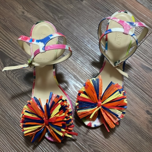 J.Crew Collection Raffia Bow Strappy Sandal Size 7,5!NEW - Picture 4 of 10
